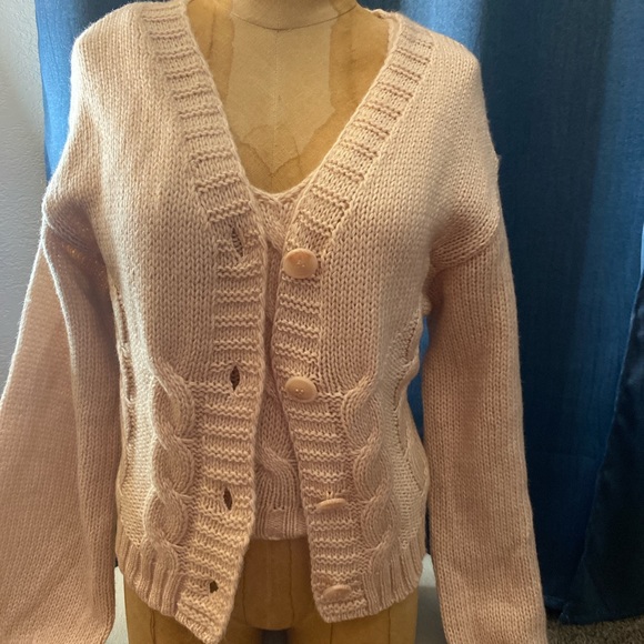 Belle du jour twin set sweater size medium - Picture 3 of 8